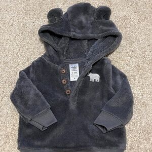 Carter's Charcoal Fleece Hoodie with Bear Ears